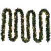 18-Inch Pre-lit Warm White Incandescent Green Garland - Garlands - 1 - thumbnail