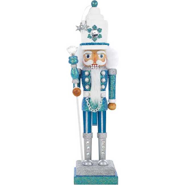 17-Inch Turquoise/White Nutcracker