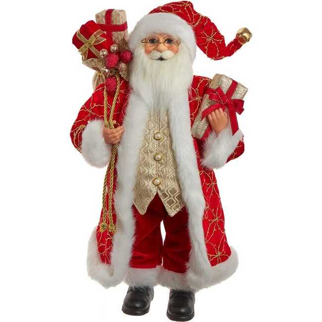 17-Inch Kringle Klaus Red Santa with Gifts