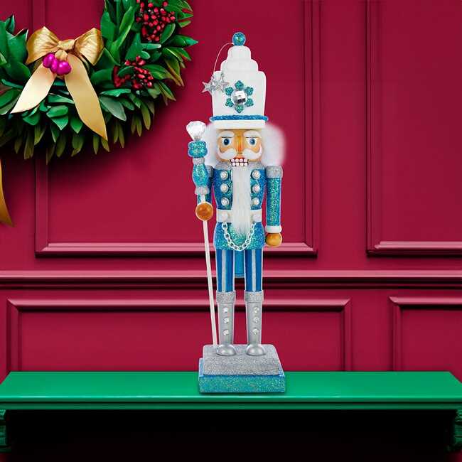 17-Inch Turquoise/White Nutcracker - Nutcrackers - 7