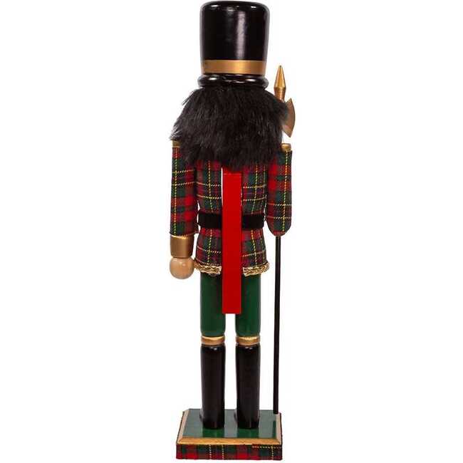 15-Inch Wooden Green and Red Plaid Soldier Nutcracker - Nutcrackers - 2