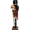 15-Inch Wooden Green and Red Plaid Soldier Nutcracker - Nutcrackers - 3