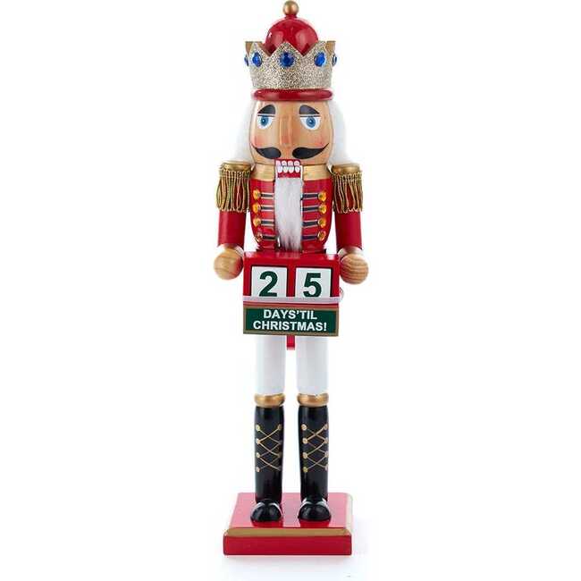 15-Inch Red King Nutcracker with Calendar