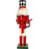 15-Inch Red, White and Black Nutcracker with Gift Box and Wreath - Nutcrackers - 2