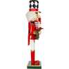 15-Inch Red, White and Black Nutcracker with Gift Box and Wreath - Nutcrackers - 4