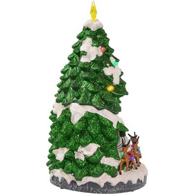 15.7-Inch Battery Operated Lighted Musical Christmas Tree With Moving Train - Accents - 2