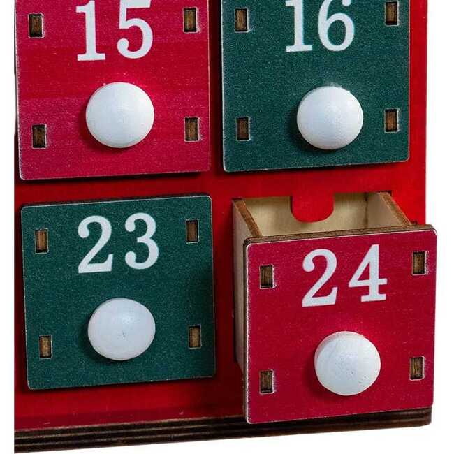 15.75-Inch Battery Operated Wooden LED Lighted Advent Calendar - Advent Calendars - 2