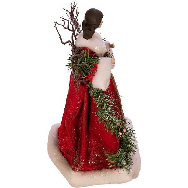 14-Inch Fabric Mache Angel Tree Topper - Tree Toppers - 3