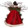 14-Inch Fabric Mache Angel Tree Topper - Tree Toppers - 4