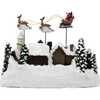 12-Inch Battery Operated Musical LED Village with Santa and Deer - Accents - 3