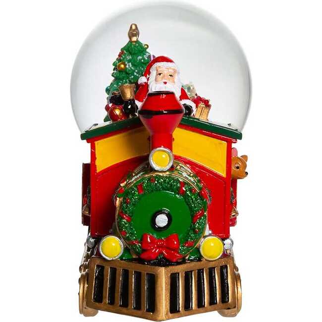 120MM Musical Santa Driving Train Water Globe - Accents - 2