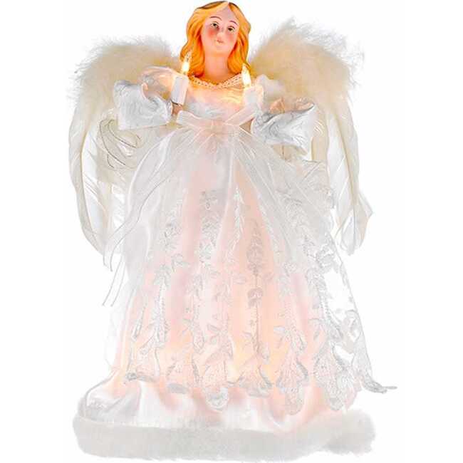 12-Inch 10-Light Ivory Angel Treetop