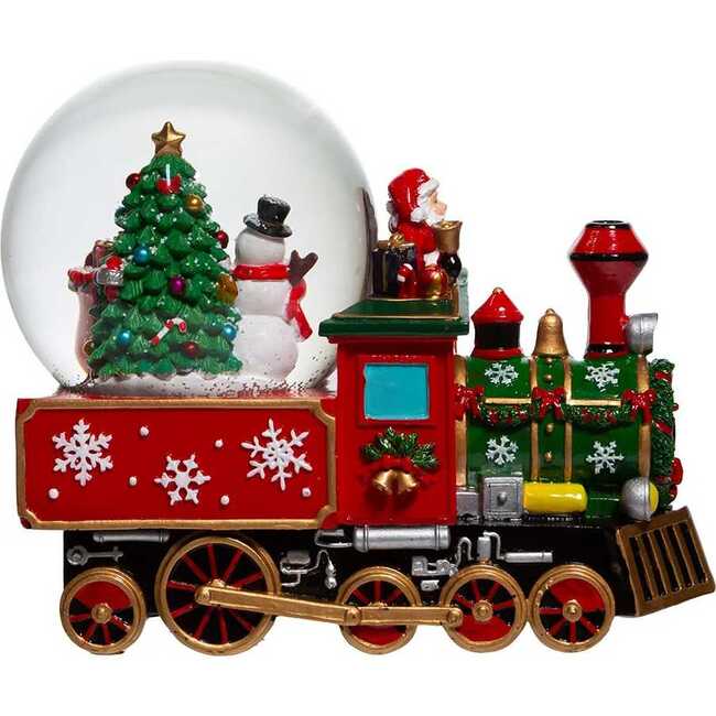 120MM Musical Santa Driving Train Water Globe - Accents - 3