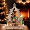 12.6-Inch Battery Operated Lighted Christmas Tree Village - Accents - 7