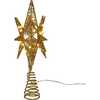 11-Inch Pre-Lit Twinkling LED 60-Light Gold Starburst Tree Topper - Tree Toppers - 2