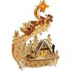 11.8-Inch Light Up Wooden Christmas Village with Santa and Sleigh - Accents - 2