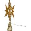 11-Inch Pre-Lit Twinkling LED 60-Light Gold Starburst Tree Topper - Tree Toppers - 4