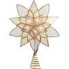 11.75-Inch UL 10-Light Gold Tin Double Point Capiz Star Treetop - Tree Toppers - 1 - thumbnail