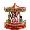 11.1-Inch Lighted Musical Santa Carousel With Motion Table Piece - Accents - 4