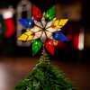 10-Light LED Multicolored Capiz Clear Star Tree Topper - Tree Toppers - 2