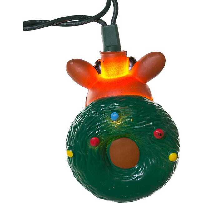 10-Light Rudolph Head with Wreath Light Set - Lights - 6