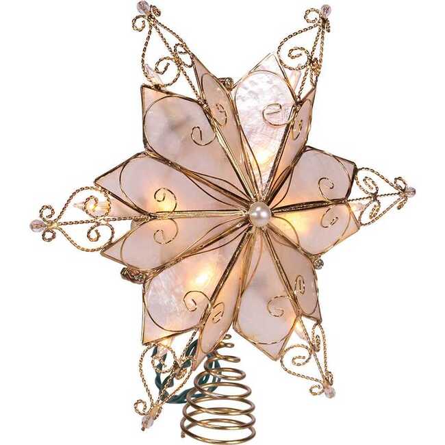 10-Light 6-Point Capiz Star Treetop - Tree Toppers - 2