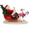 10-Inch Fabriche Flamingos Pulling Santa Sleigh - Accents - 3