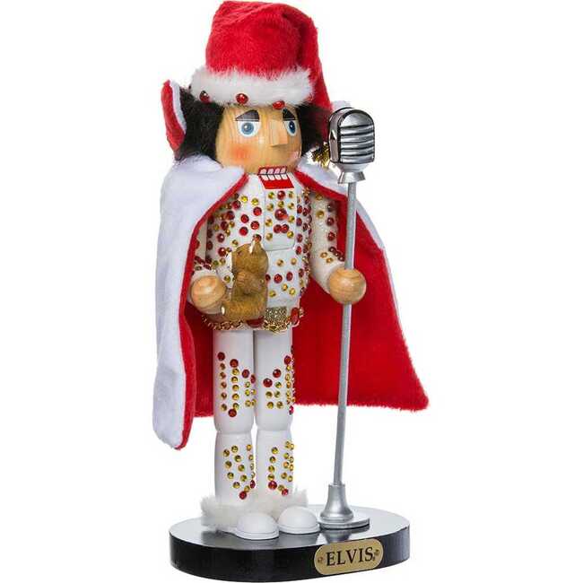 10-Inch Elvis in White Suit Nutcracker