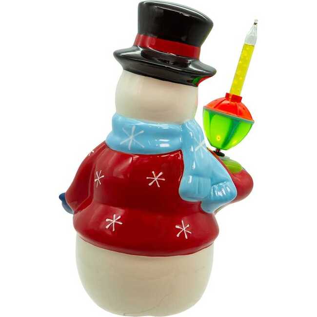 10-Inch Ceramic Snowman With Bubble Light - Accents - 3