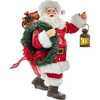 10.5-Inch Fabriché Santa with Wreath and Lantern - Accents - 1 - thumbnail