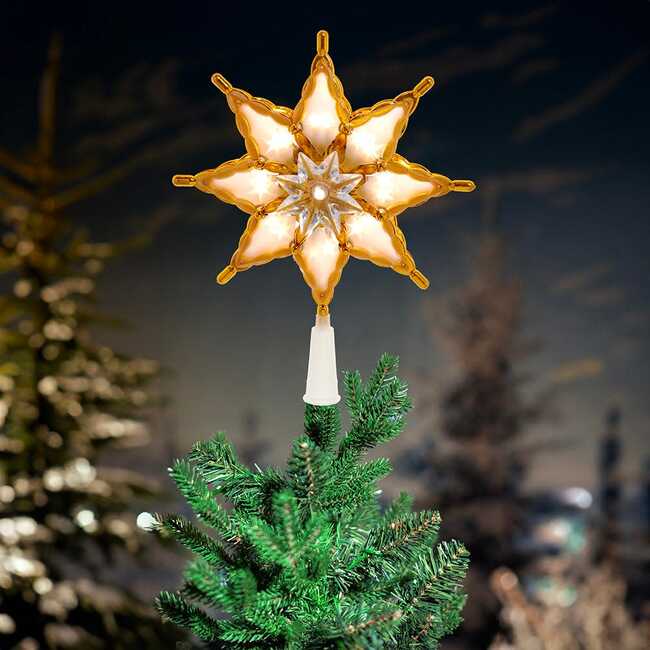 10-Inch 18-Light LED Multifunction 8-point Star Treetop - Tree Toppers - 2