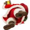 10.5-Inch Fabriché Santa with Wreath and Lantern - Accents - 6