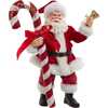 10.5-Inch Fabriché Santa With Oversized Candy Cane - Accents - 1 - thumbnail