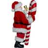 10.5-Inch Fabriché Santa With Oversized Candy Cane - Accents - 2