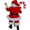 10.5-Inch Fabriché Santa With Oversized Candy Cane - Accents - 3