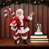 10.5-Inch Fabriché Santa With Oversized Candy Cane - Accents - 7