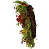 24-Inch Un-Lit Decorated Green Rattan Wreath - Wreaths - 4