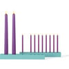 Licht Double Menorah, Turquoise - Menorahs & Candles - 1 - thumbnail