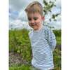 Toby Round Neck Long Sleeve Tee, Royal & White Stripe - T-Shirts - 4