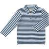 Spencer Long Sleeve Polo Shirts, Blue & White - Polo Shirts - 1 - thumbnail