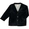 Rupert Classic Velvet Lapel Collar Jacket, Black - Jackets - 1 - thumbnail