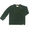 Roan Knit Long Raglan Sleeve Sweater, Forest Green - Sweaters - 1 - thumbnail