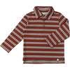 Midway Long Sleeve Polo Shirts, Sage & Brown Stripe - Polo Shirts - 1 - thumbnail