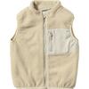 Gilt Sherpa Handy Zip-Up Pocket Vest, Beige - Jackets - 1 - thumbnail