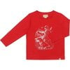 Cherokee Print Long Raglan Sleeve Tee, Red Hunting - T-Shirts - 1 - thumbnail