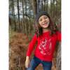 Cherokee Print Long Raglan Sleeve Tee, Red Hunting - T-Shirts - 2