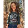 Cherokee Print Long Raglan Sleeve Tee, Green Outdoor Adventure - T-Shirts - 2