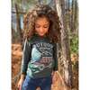 Cherokee Print Long Raglan Sleeve Tee, Green Outdoor Adventure - T-Shirts - 3