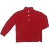 Cable Braided Knit Ribbed Mao Neck Sweater, Red - Sweaters - 1 - thumbnail