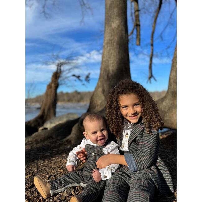 Baby Jasper Woven Shirt Collar Long Sleeve Onesie, White - Onesies - 3